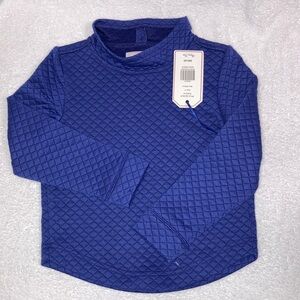 NWT classic prep wren quilted pullover blue ribbon size small 4/5